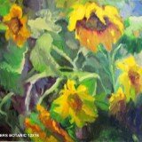 Sunflowers Botanic - 12 x 16