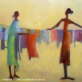 Where did All The Clotheslines Go - 36 x 36
